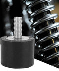 VE40 Vibration Rubber Mounts 4 Pack For Automotive Machinery And Fitness Equipment Beefed Up Shock Absorbers With 30 Mm Outer Diameter And M10 By 25 Mm Stud Durable Vibration Damping Mounts, black rubber mount with M10 stud