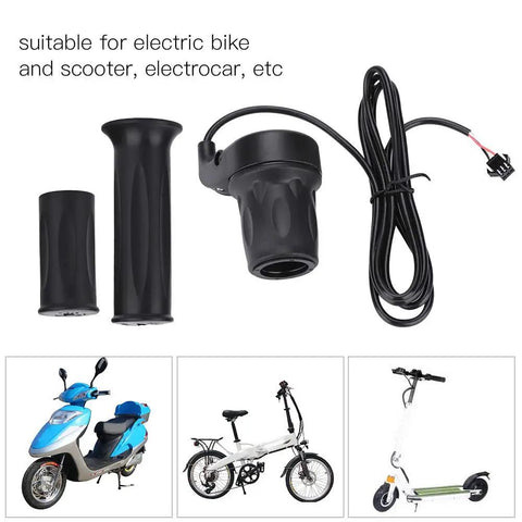 Universal Ebike Twist Throttle With Cable, 3 Wire Design For 22.5mm Handlebars, Fits Electric Bikes, Scooters And E-Vehicles, Easy Install, Smooth Acceleration, Dope Build, Durable Handlebar Throttle