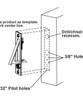 Illustration of Solid Brass Edge Pull Handle 4 Inch Satin Nickel For Pocket Doors And Sliding Doors installation guide