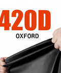 Heavy Duty Motorcycle Cover For Segway Dirt Ebike X260 All Weather Outer Shield 420D Oxford Thickened UV Sun Rain Snow Proof Storage Bag Garage Safe 420D Oxford fabric close-up