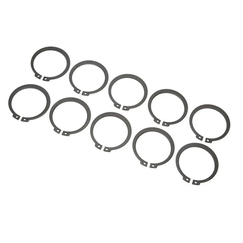 Beefy 50 Piece Snap Ring Set For 507 AC Compressor Clutch With 1.8mm Thick Rings displayed, 10 rings in view.