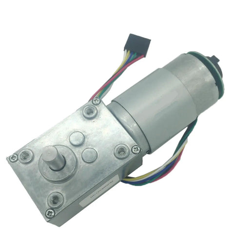 Super High Torque 12 Volt Dc Worm Geared Motor With Encoder Disk For Industrial Automation and Robots That Gets The Job Done Smooth And Reliable, metal motor with wiring.