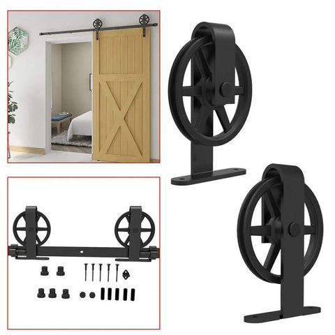 Heavy Duty 120 Inch Sliding Barn Door Hardware Track Kit With Tough Steel Build And Silky Smooth Wheels For Single Room Divider Farmhouse Garage DIY Project