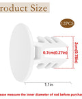 12 Pack Closet Rod End Caps White Wear Resistant For Home Bedroom Living Room Curtain Bracket Accessories Fits Rods Up To 2 Cm Diameter No Fuss Replacement dimension detail