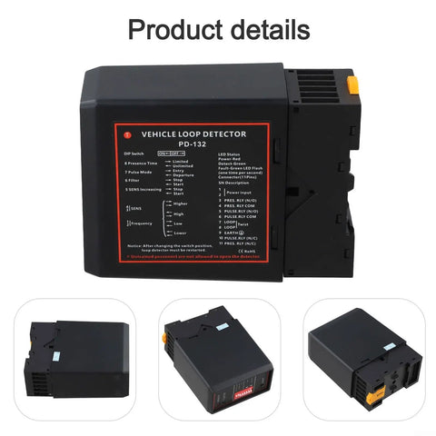 Pro Grade Vehicle Loop Detector For Automatic Doors And Parking Gates With Four Level Sensitivity And ABS Housing 78x40x108mm