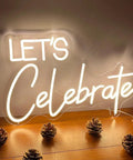 Celebrate LED Neon Sign for Wall Decor Indoor Bedroom Home Glow Up Light Up Sign Large Backdrop 23.6 Inch Warm White Flex Neon