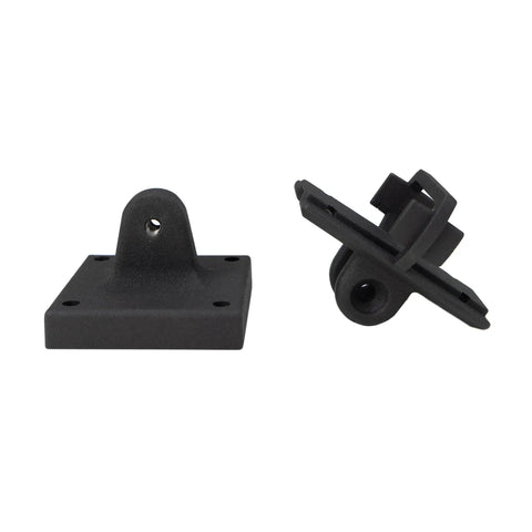 Textured Black Aluminum Rapid Rail Continuous Stair Bracket Kit 2 Pack With Hardware for ADA Compliant, Connects Two Stair Rail Panels for a Seamless Top Rail Over a Post