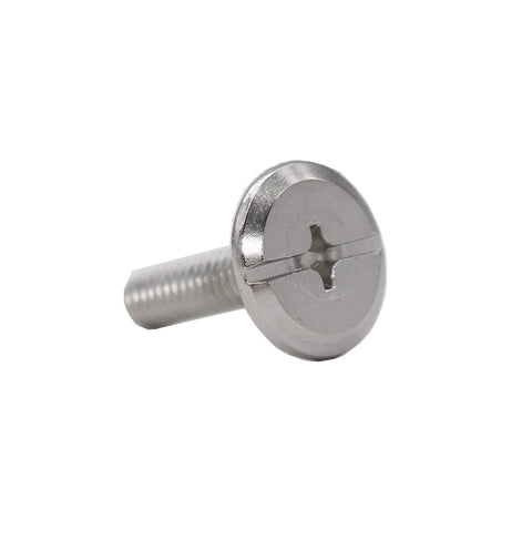 Close-up of a single 25 Pack Premium 304 Stainless Steel Hurricane Bolt 1 4 Inch X 1 5 Inch Phillips Head Sidewalk Screw.