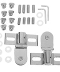 Built Tough Pivot Hinges For Frameless Glass Shower Doors With Upper And Lower Clamp Alloy Construction Easy Glide