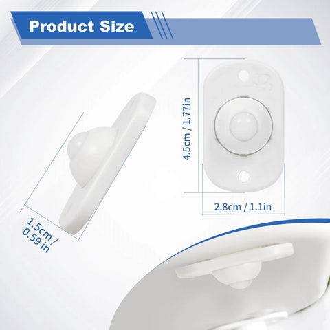 Self Adhesive Mini Caster Wheels For Kitchen Appliances 8 Pieces Universal 360 Degree Swivel Sliders product dimensions