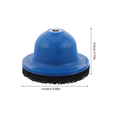Get That Wheel Hub Looking Fresh With Heavy Duty Wire Brush Grinding Discs And Silicon Carbide Polishing Wheels For Serious Car Detailing And Metal Surface Restoration Efforts. Blue polishing disc with black bristles, 14.9cm diameter.
