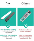 Comparison of Heavy Duty Sliding Bolt Latch With Slick Automatic Glide Features Rock Solid Aluminum Alloy Build against standard latches.