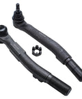 4WD Front 4 Piece Tie Rods Kit For Ford F250 F350 Super Duty 2005 2022 4x4 Replacement Outer Tie Rod Ends Built To Last Durable Zinc Plated Steel For Precise Steering And Stable Front Suspension, two outer tie rod ends and adjusting sleeve