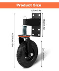 Heavy Duty Spring Loaded Caster Wheels 600 Pound Gate Rollers For Metal Tubing Moves Like Butter Floor Safe Rubber Tread, product size dimensions.