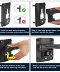 Installation guide for Heavy Duty Truck Bed Tie Down Anchors 4 Pack, showing steps to secure brackets to truck bed.