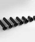30 Pack 5/16-18 X 3/4 Inch Button Head Socket Cap Bolts 304 Stainless Steel Fully Threaded, black zinc plated.