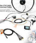 Waterproof Eight Pin 1T4 Electric Bike Cable Controller Kit with Plug and Play Throttle Ebrake Display and Brake Levers