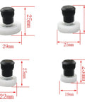 Four Size Ceramic Clay Rotary Tool Set For Throwing And Trimming Pottery With Centering Aid And Hand Protection Durable Plastic And Iron Build Includes 2.8 Cm 2.5 Cm 2.1 Cm And 1.8 Cm Tool Heads displayed separately