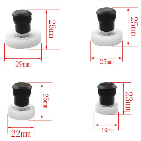 Four Size Ceramic Clay Rotary Tool Set For Throwing And Trimming Pottery With Centering Aid And Hand Protection Durable Plastic And Iron Build Includes 2.8 Cm 2.5 Cm 2.1 Cm And 1.8 Cm Tool Heads displayed separately