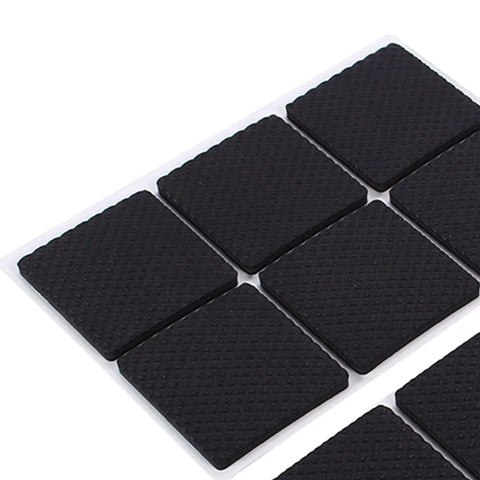 Self Adhesive Rubber Feet Pads Built Tough Durable Protectors For Wooden Floors And Furniture 12 Pack Black 4.6cm Wide No Slip Shield