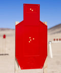 12x24 C Zone Self Healing Silhouette Target For Pistol And Rifle Training Indoor Or Outdoor Ranges in warm color, mounted outdoors