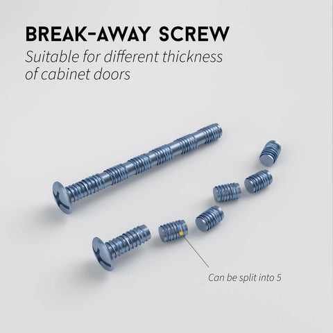 Break-away screws for Black And Gold Cabinet Pulls 10 Pack 5 Inch Hole Center Drawer Handles can be split into five sections.