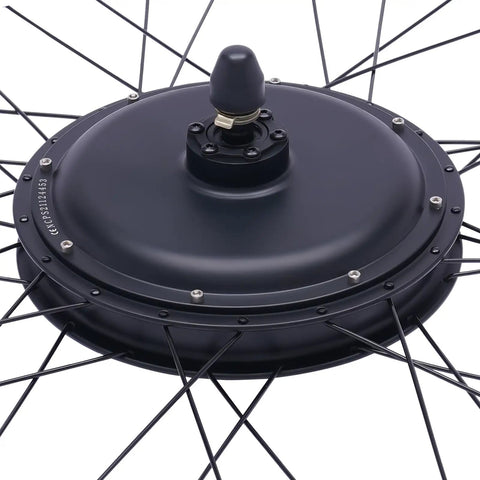 700C Front Wheel Electric Bike Conversion Kit 48V 1000W Hub Motor features robust motor hub and steel spokes for DIY ebike upgrades.