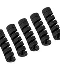 High Performance Bike Cable Sleeve Kit With Rubber Housing Covers For 4 To 5mm Lines Plus Anti Friction Spiral Design Protects Road And Mountain Bikes From Wear Daily, 5 black rubber sleeves