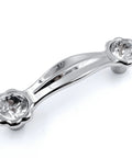 Crystal Glass Daisy Cabinet Pulls 4 Pack Chrome Finish Inlaid With Shining Clear Glass 3 Inch Center To Center Hole Spacing 3 7/8 Inch Overall Length