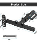 Universal Adjustable Headboard Brackets For Heavy Duty Steel Metal Bed Frame Extension Kit, dimensions shown.