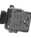 Self Lock Folding Bracket With Aluminum Alloy Construction, black bronze finish, close-up view of hinge mechanism.
