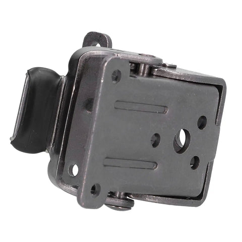 Self Lock Folding Bracket With Aluminum Alloy Construction, black bronze finish, close-up view of hinge mechanism.