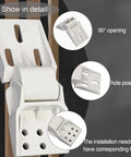 Two Pack Chest Freezer Plastic Hinge Universal Replacement With Screw in detail showing installation and hole alignment