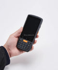Handheld Hardcore Rugged PDA With Numeric Keypad And Swift 2D Scanner, Industrial Android 9 Computer in hand.