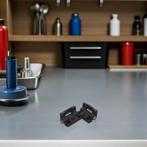 90 Degree Torque Friction No Slip Door Frame Hinges For Doors With Adjustable Positioning Black Plastic Folding Hinge For Cabinets Desks Closets And Industrial Boxes 1 Pair SOLUSTRE on a kitchen counter