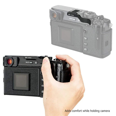 Deluxe Metal Thumb Up Grip For Fujifilm X Pro 3 X Pro 2 X Pro 1 Mirrorless Cameras with Hot Shoe Mount detail view