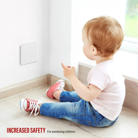 Child-safe Screwless Two Gang Blank Wall Plate Cover For Outlets And Devices White Polycarbonate Thermoplastic UL Listed 4.68 x 4.73"