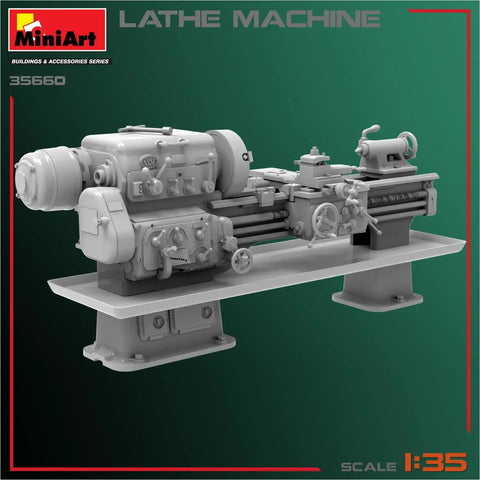 One Thirty Five Scale Lathe Machine Model Kit For Collectors Unpainted And Highly Detailed Build Ready Dope Hands On Hobby Tooling