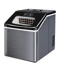 Portable Countertop Ice Maker Cranks Out 55 Pounds Of Fast Freezing Cubes In 24 Hours With LED Display And Auto Shut Off Feature party ready design, sleek stainless steel.