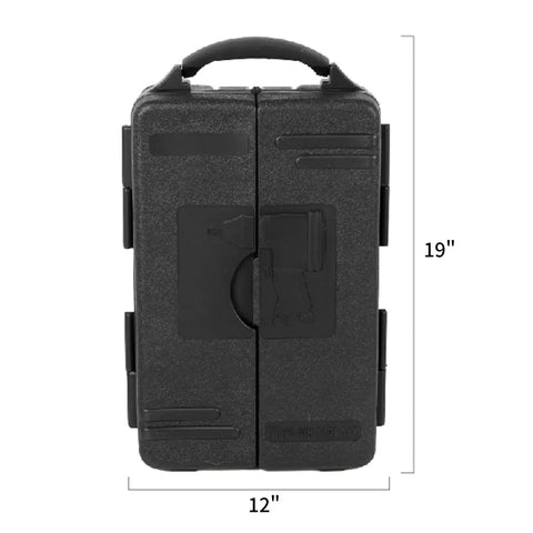 Knuckle Buster 71 Piece Pneumatic Air Tool Kit Featuring 1/2 Inch Impact Wrench 150Mm Air Hammer And Quick Action Die Grinder With Full Socket Set For Guys in durable black carrying case.