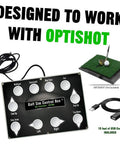 USB Ready Golf Simulator Control Box For Windows With Durable Arcade Buttons And Top Notch Build For TGC E6 GSA Fitness Golf Compatibility Hand Made In The USA Veteran Owned shown with OptiShot, 15 ft USB cord included.