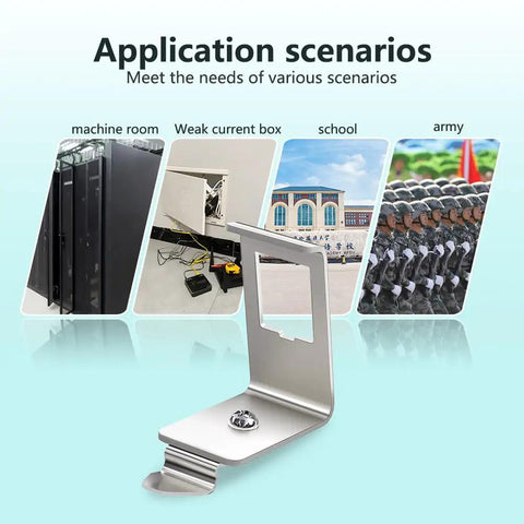 One Port Metal DIN Rail Mounting Module For Snap In Keystone Jacks Attaches To Standard 35 Millimeter DIN Rail With No Tools Easy Install Durable Steel Construction For Reliable Networking shown installed in various environments