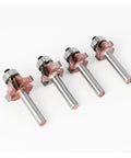 Heavy Duty 6Mm Shank Router Bits Featuring 4 Flute Ultra Sharp Design for precise edge trimming of wood surfaces.