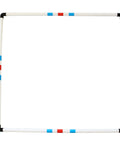 Dog Agility Pause Box 36 Inch Square Portable Practice Set with collapsible design, showing colorful frame structure.