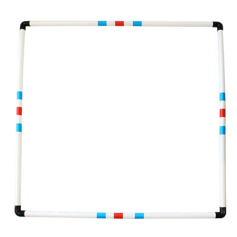 Dog Agility Pause Box 36 Inch Square Portable Practice Set with collapsible design, showing colorful frame structure.