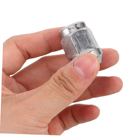 Person holding a Heavy Duty Wheel Hub Flange Bolt for ATV and Go Kart, durable fastener for stable safe rides, easy install, close-up view.
