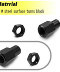 Trail Ready Heavy Duty 7/8 By 18 Jam Nut Kit With Left And Right Weld Bung Adapters For Four Link Suspension Rod Ends Off Road Rig Builders Built Like A Tank Zinc Coated Steel Hardware jam nuts and adapters black steel finish