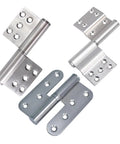 Beefy Stainless Flag Type Hinge With Double Curved Folding Detachable Fireproof Anti Theft Door Hardware For Industrial Use