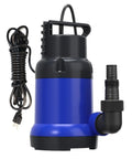 1HP Submersible Water Pump Featuring A Tough As Nails Motor And Effortless Gear Tech To Haul 4500 GPH Fast, compact blue housing.