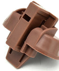 Game Changer Three Pack Plastic Center Mount Drawer Track Glides showing a brown polypropylene slide for cabinet repair.